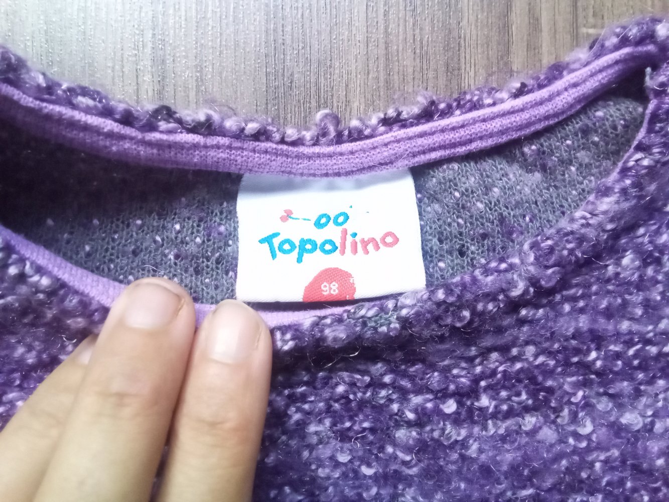 Strickpullover lila 98 topolino meliert