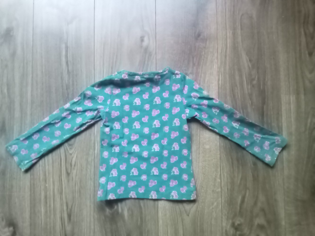 LA-Shirt grün geblümt Rosen 110 Chiboogi petrol