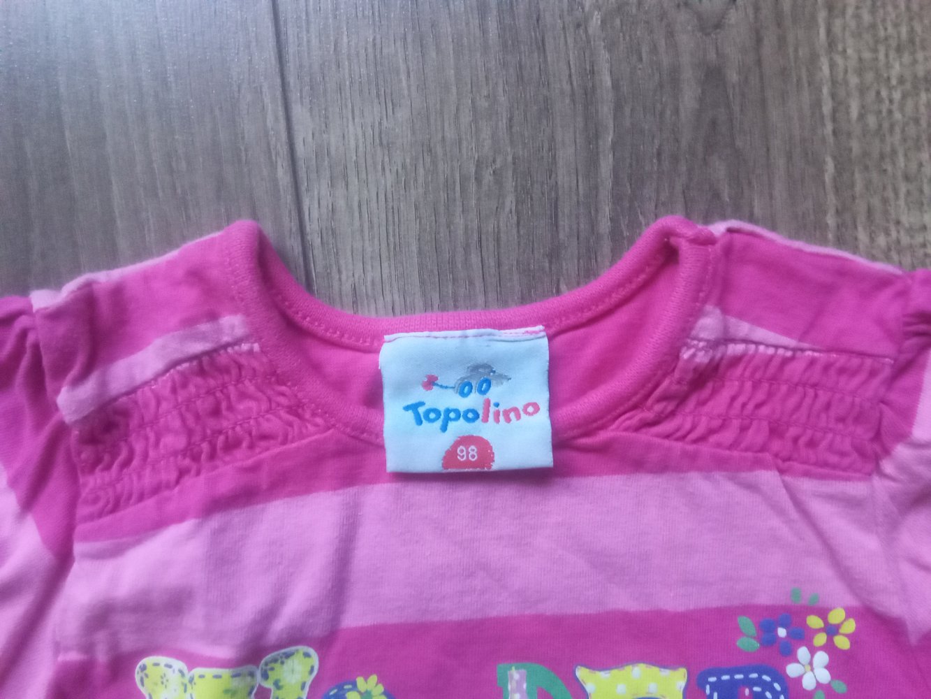 LA-Shirt pink rosa topolino 98 100% Baumwolle wonderful days