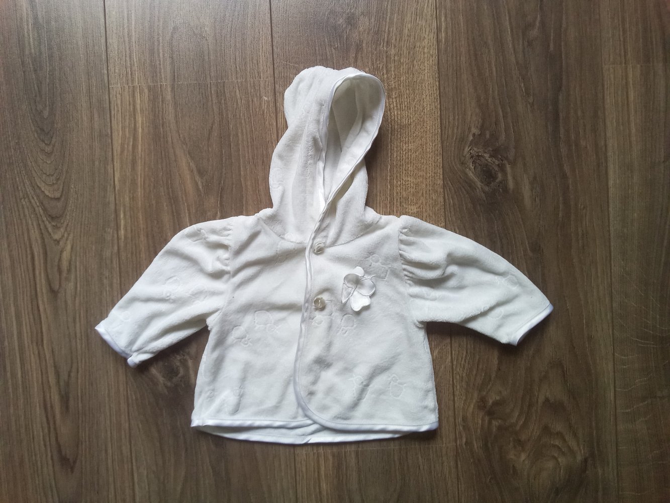 Sweatjacke weiß 62 palomino Ente Uni mit Kapuze unisex