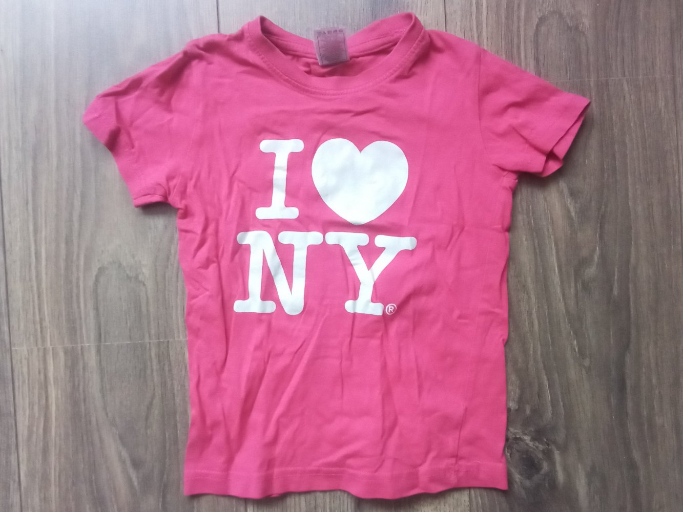 T-shirt 2-4 Jahre pink I love NY 100% Baumwolle XS