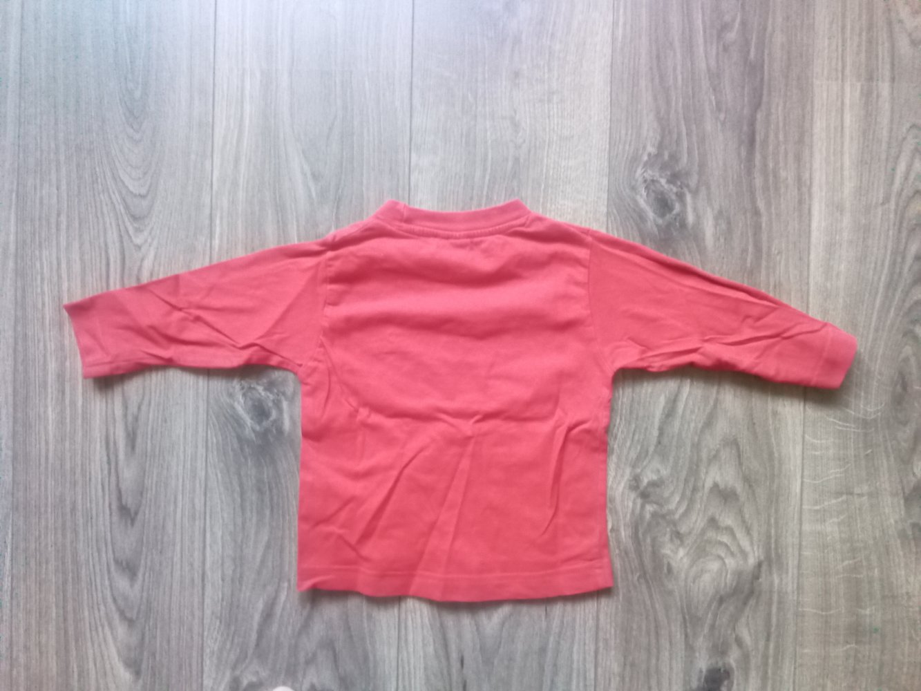 Basic LA-Shirt rot smily 86/92 uni 100% Baumwolle