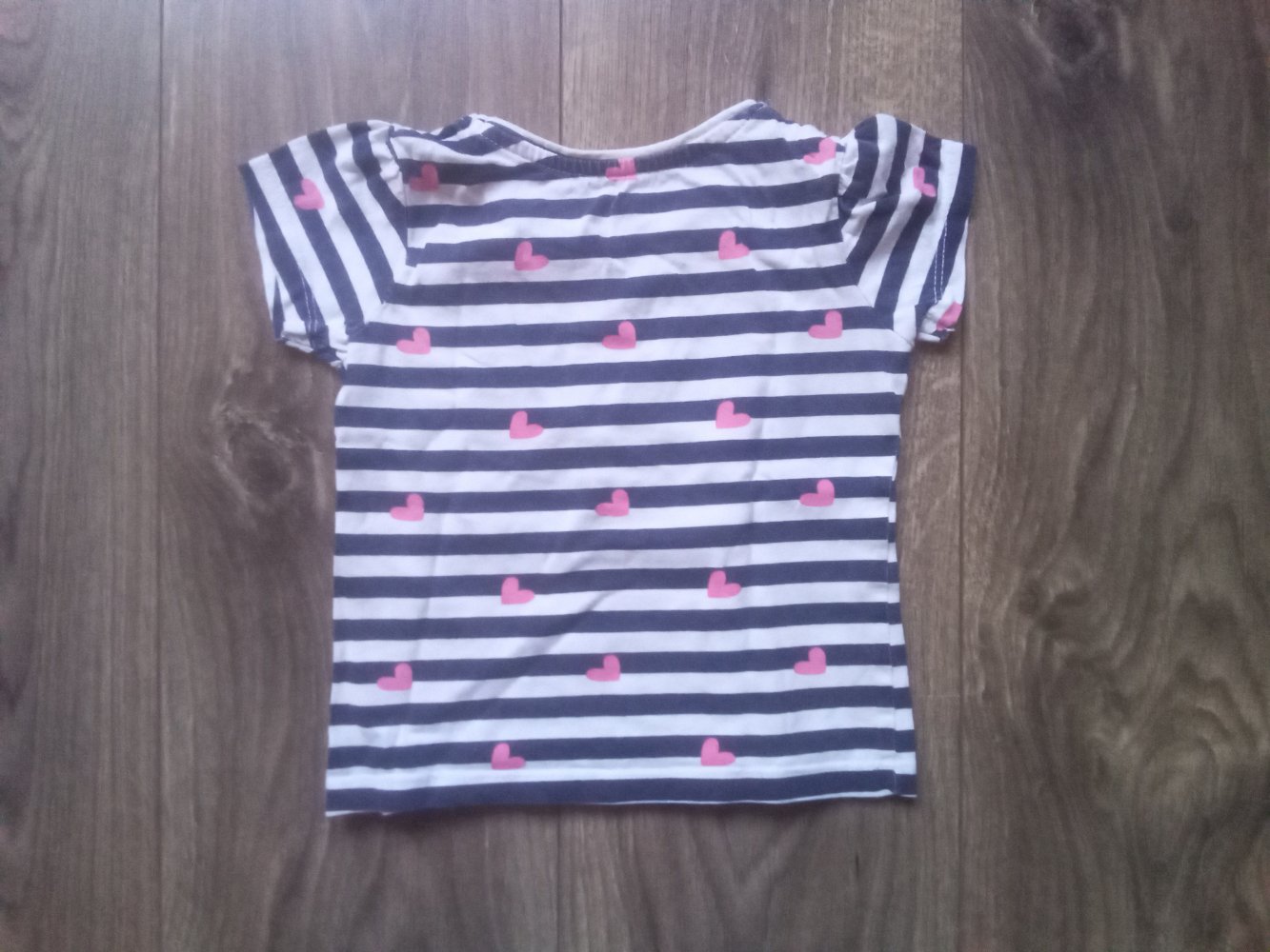 T-shirt blau weiß gestreift Primark 98 Herzen