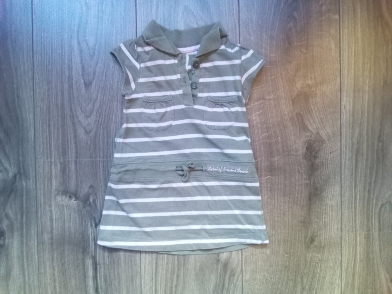 Longshirt Kleid Khaki rosa 74 L.O.G.G. 100% Baumwolle