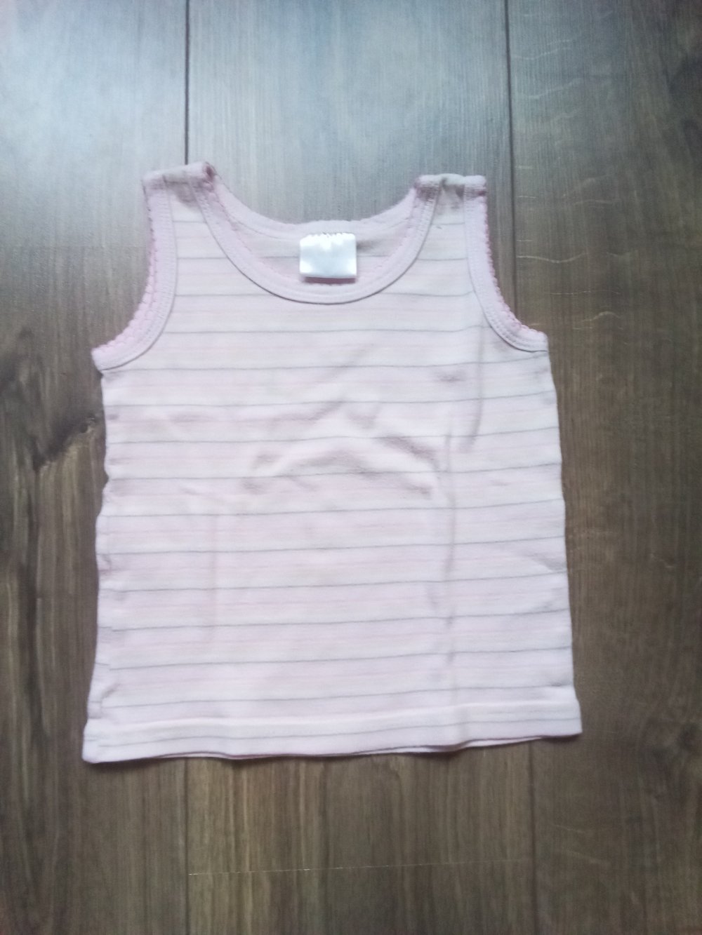 Unterhemd rosa gestreift 98/104 100% Baumwolle