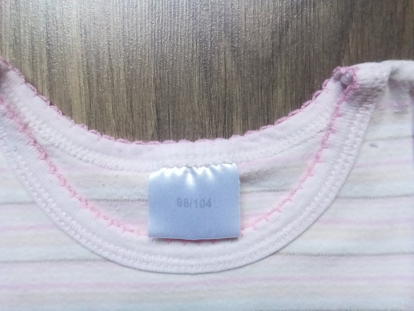 Unterhemd rosa gestreift 98/104 100% Baumwolle
