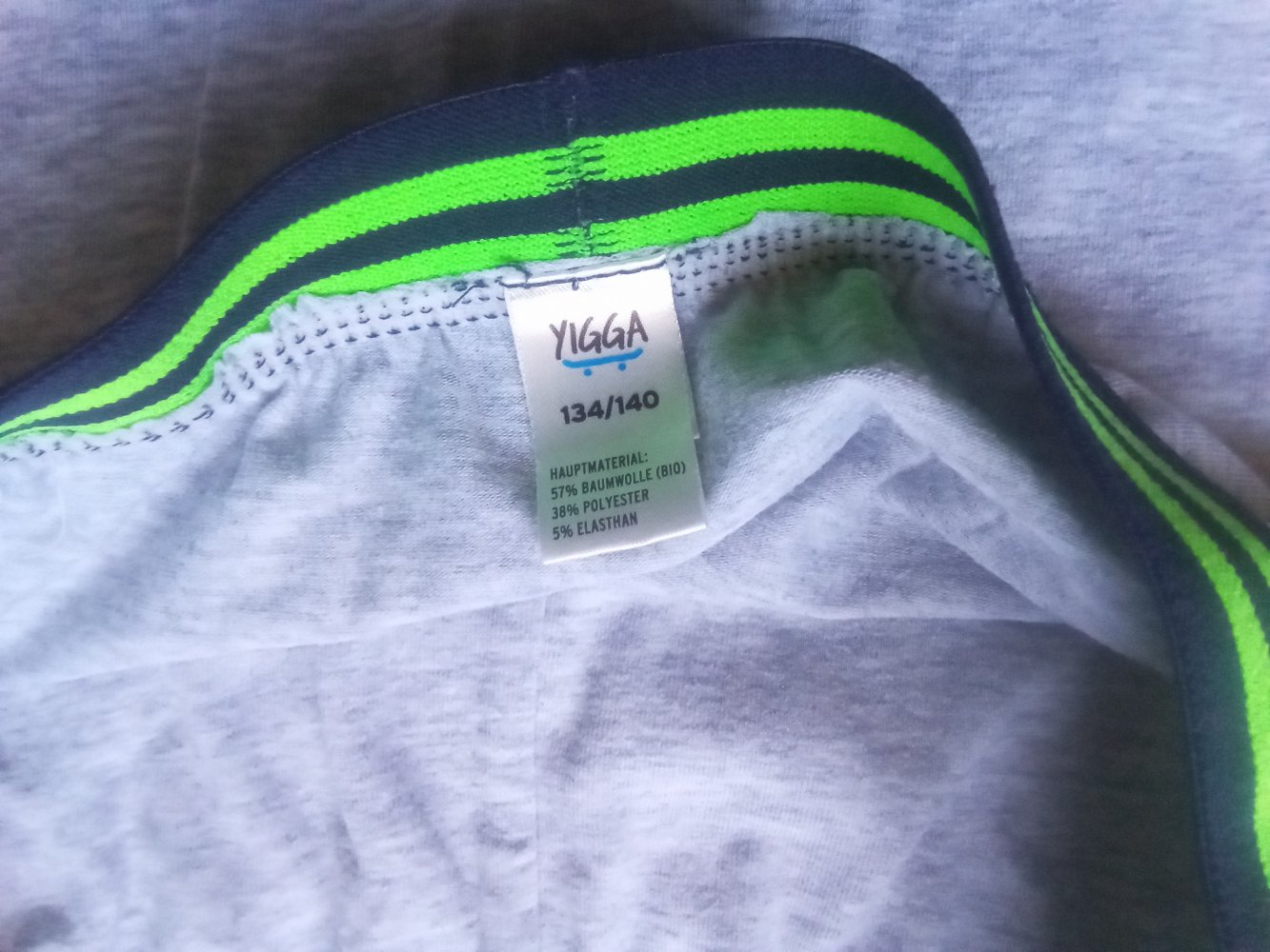 Set 3 Unterhosen Yigga 134/140 grau grün schwarz Fussball