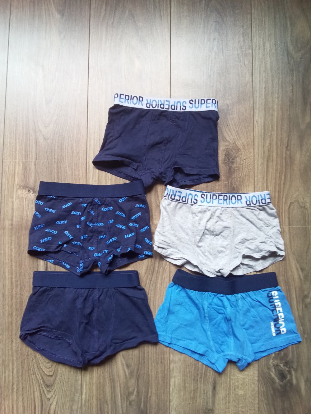 Set 5 Unterhosen alive 134 blau 100% Biobaumwolle