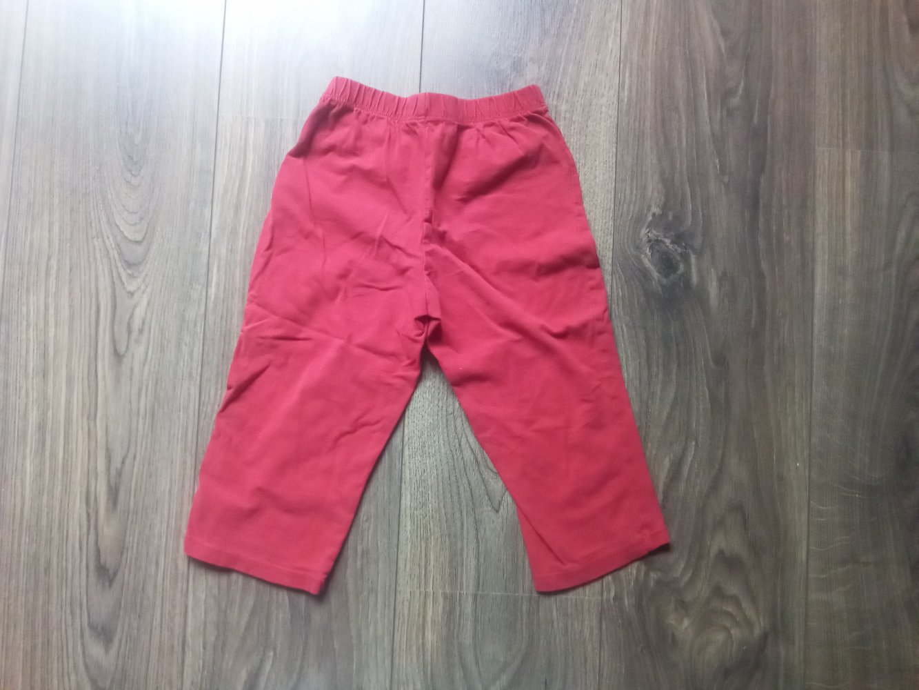 Radlerhose rot uni vertbaudet 94cm 100% Baumwolle 