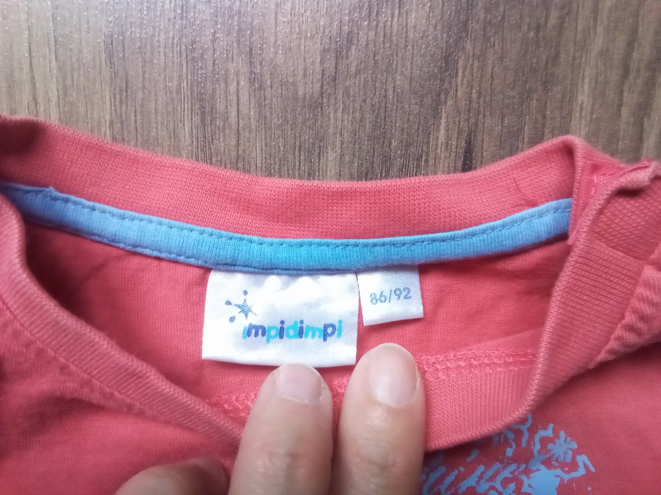 T-shirt 86/92 impidimpi lachsfarben 100% Baumwolle