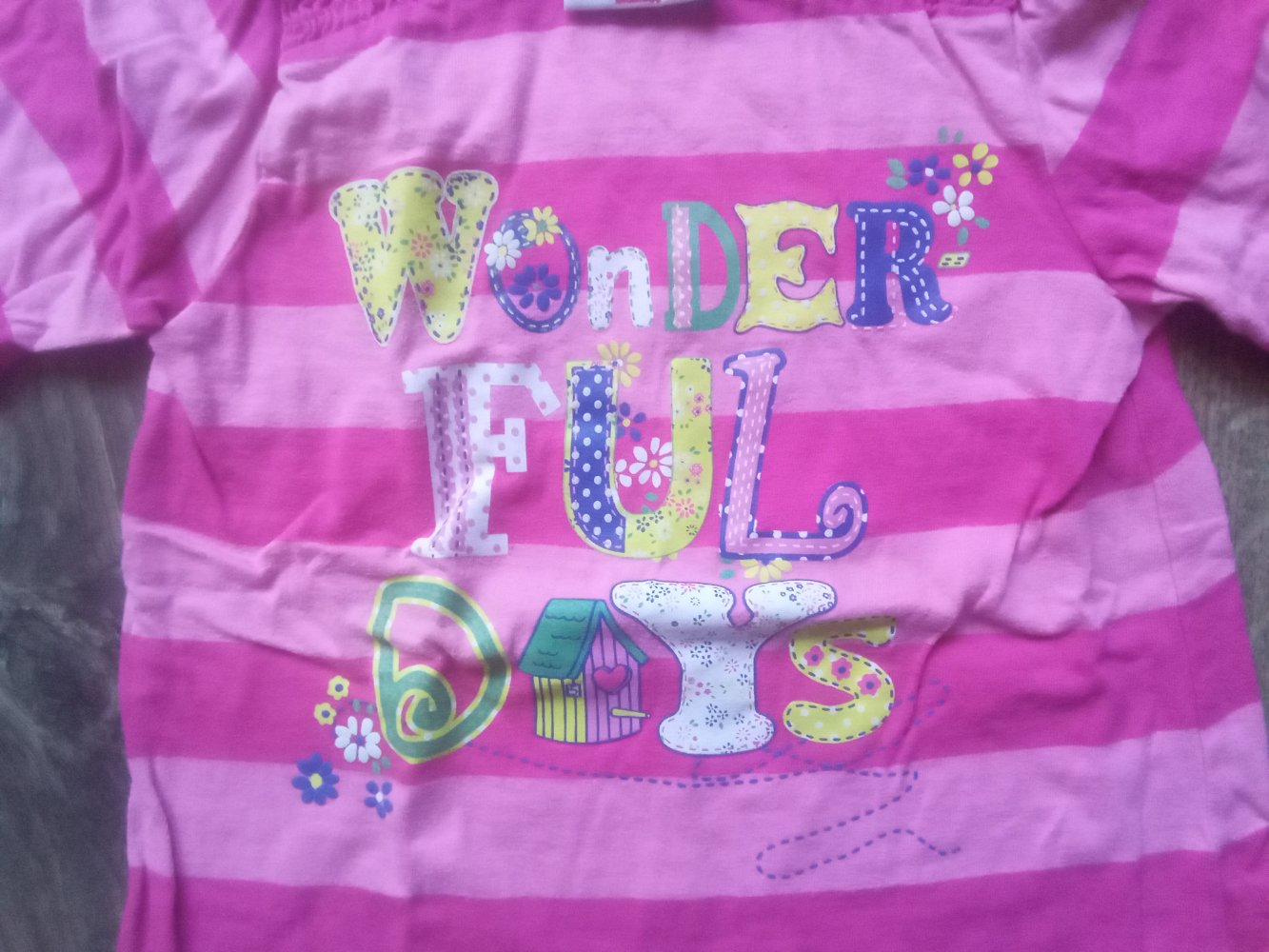 LA-Shirt pink rosa topolino 98 100% Baumwolle wonderful days