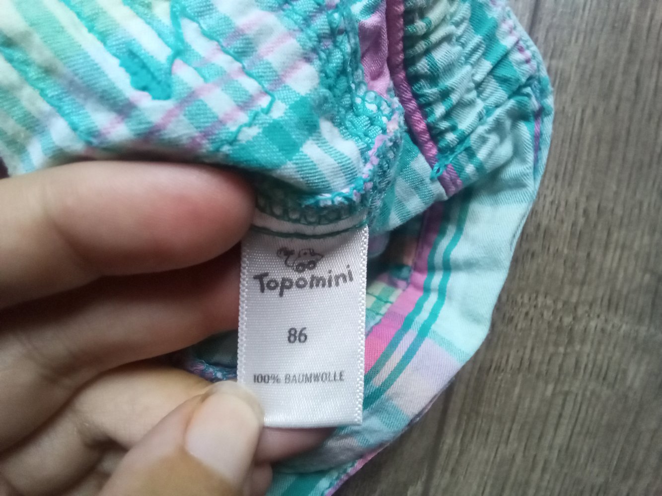 Shorts kariert bunt Topomini 86 100% Baumwolle