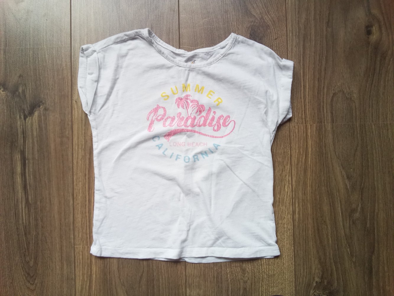 T-shirt pocopiano 110/116 weiß 100% Baumwolle Bio