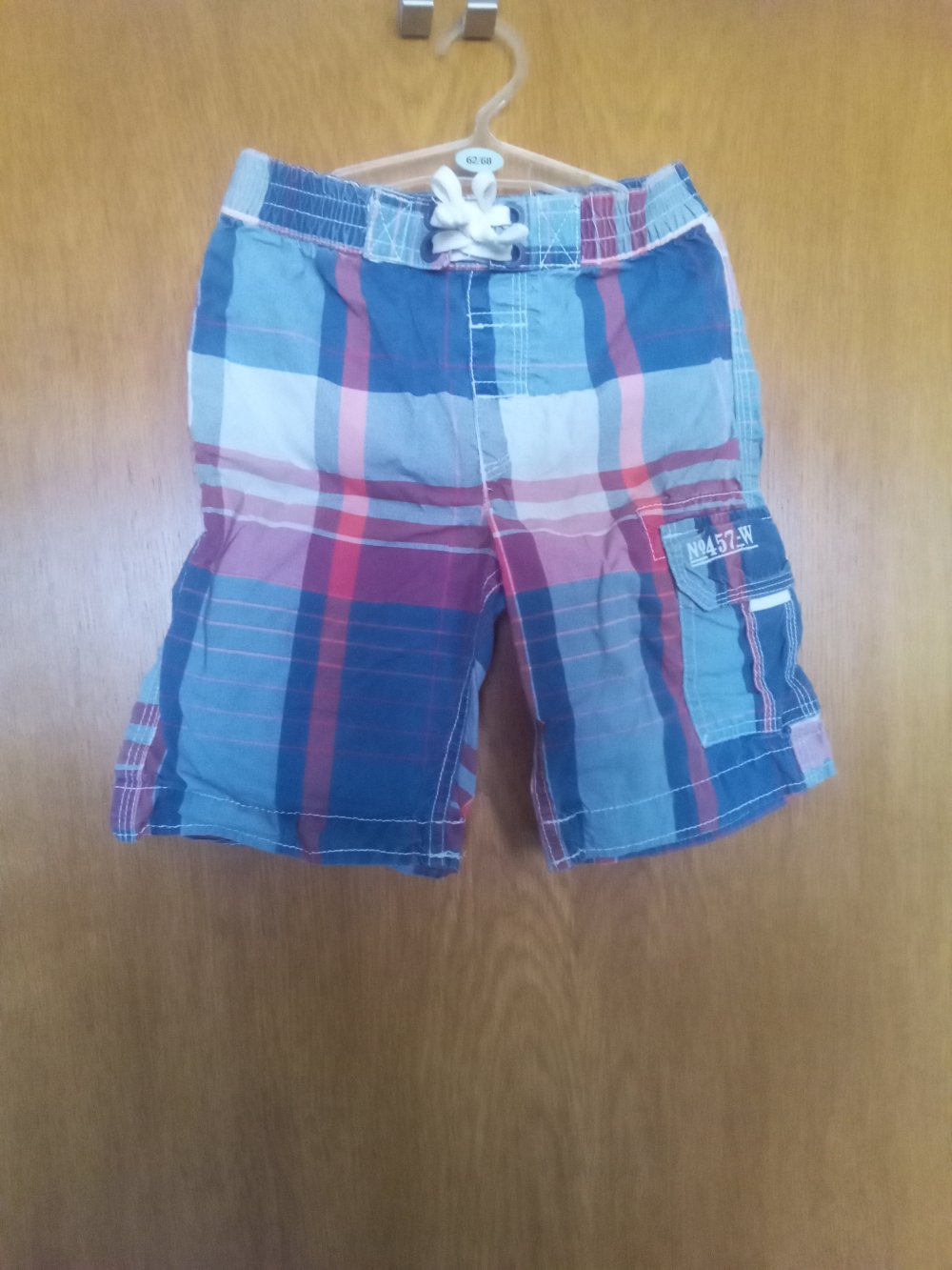 Shorts kurze Hose L.O.G.G. 110 kariert 100% Baumwolle blau rot