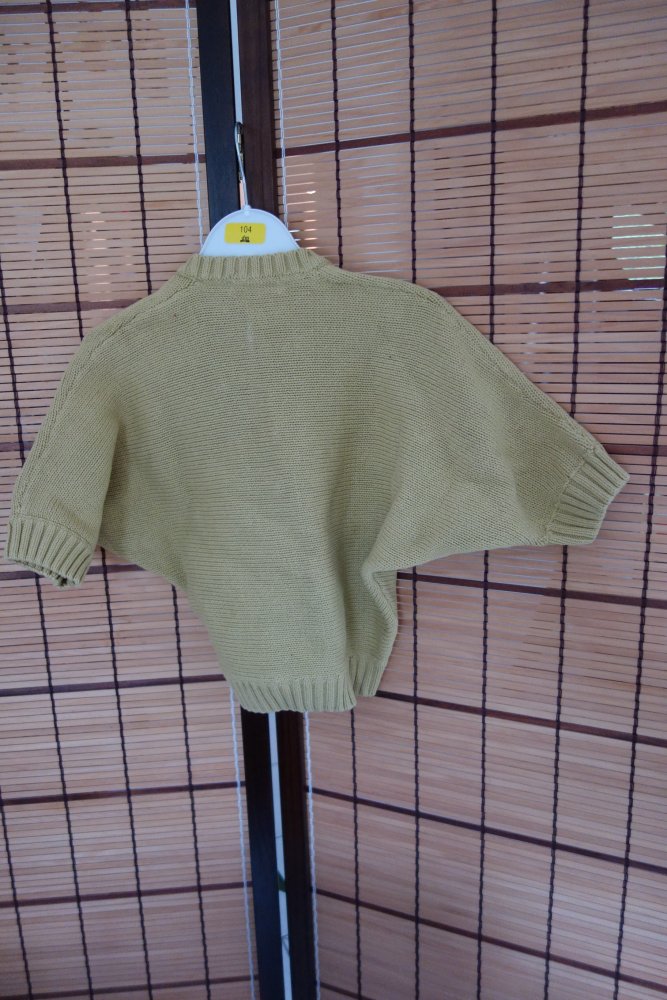 Kurzpulli Cropshirt senf strickpullunder vertbaudet 108cm 100% Baumwolle
