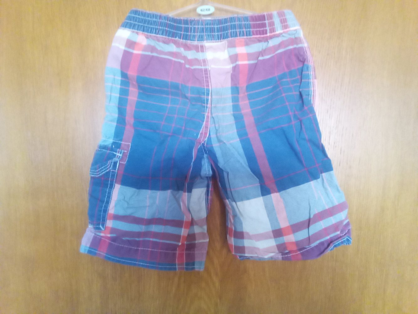 Shorts kurze Hose L.O.G.G. 110 kariert 100% Baumwolle blau rot