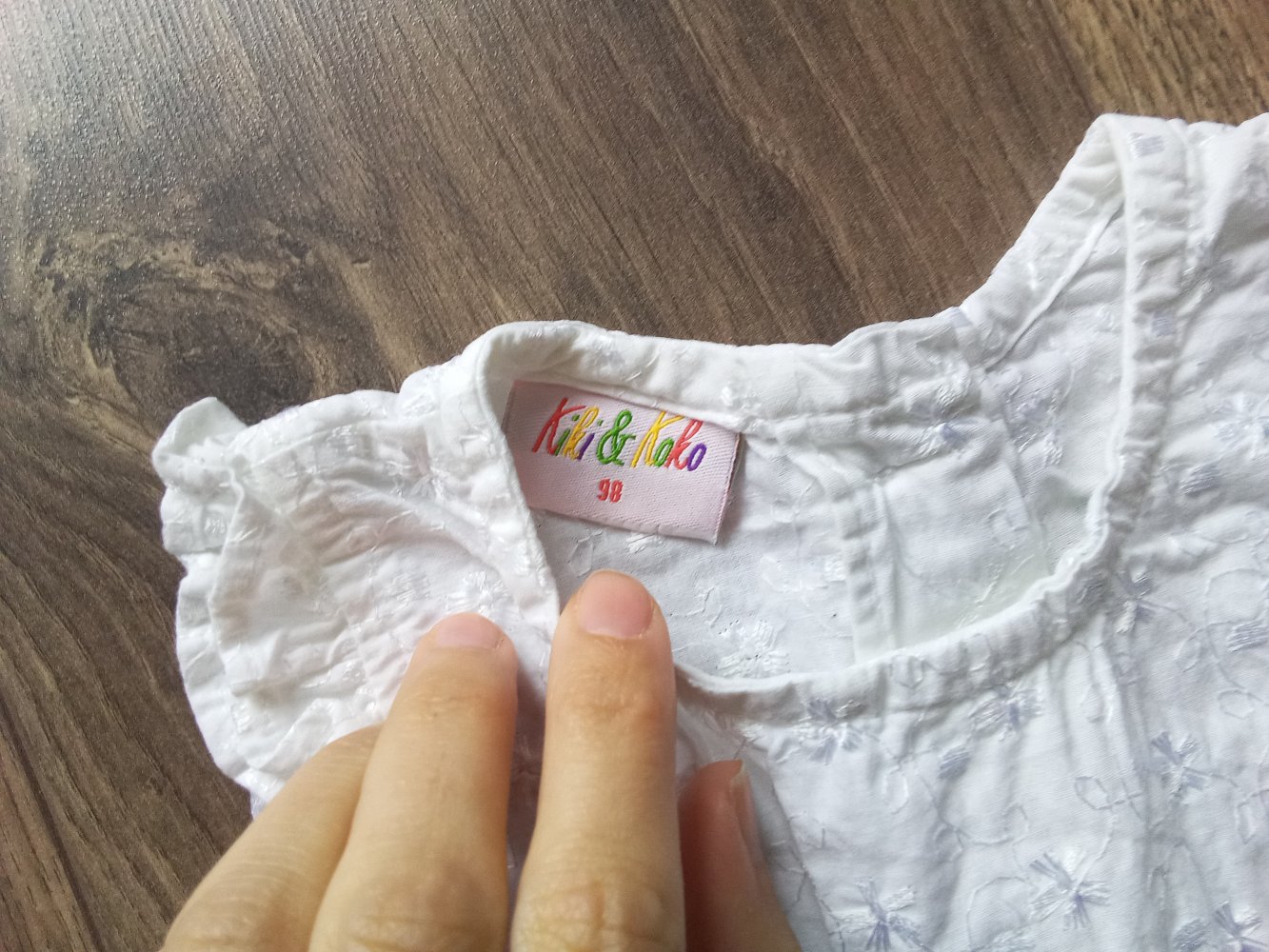 Kleid weiß festlich Kiki & Koko 98 100% Baumwolle
