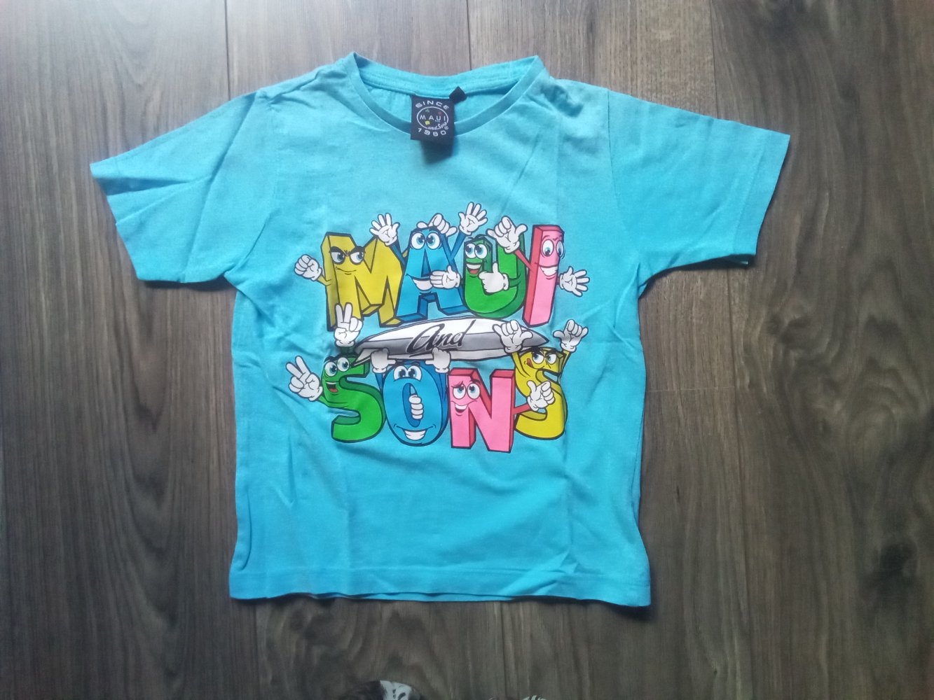T-shirt hellblau 4-5 Jahre Maui and sons 100% Baumwolle