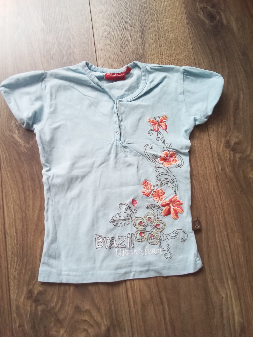 T-shirt salt and pepper hellblau 104/110