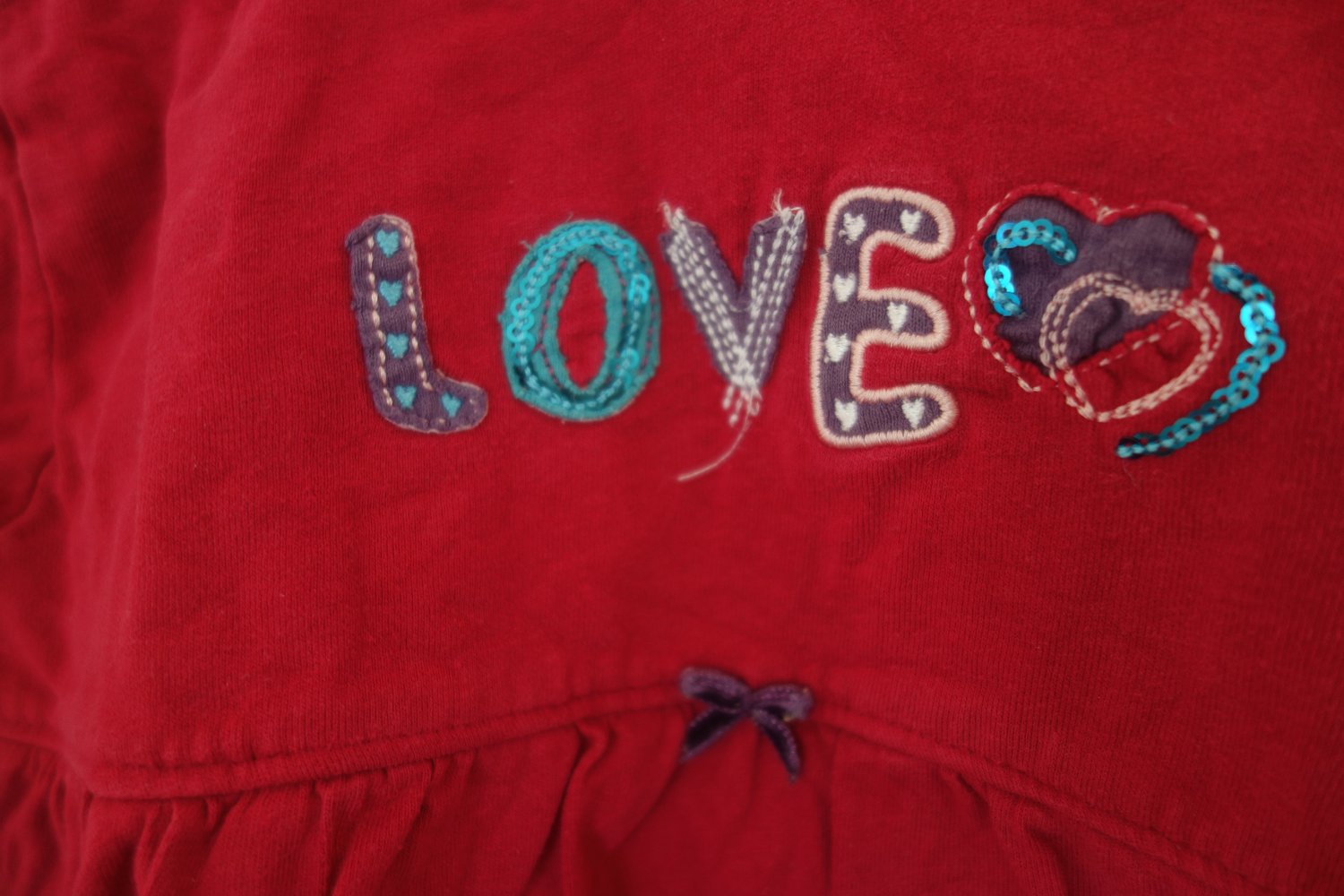 LA-Shirt pink sanetta love 98 glitzer 100% Baumwolle