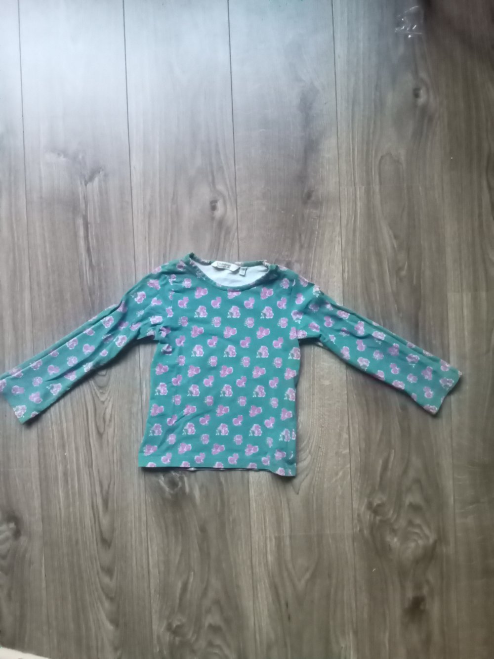 LA-Shirt grün geblümt Rosen 110 Chiboogi petrol