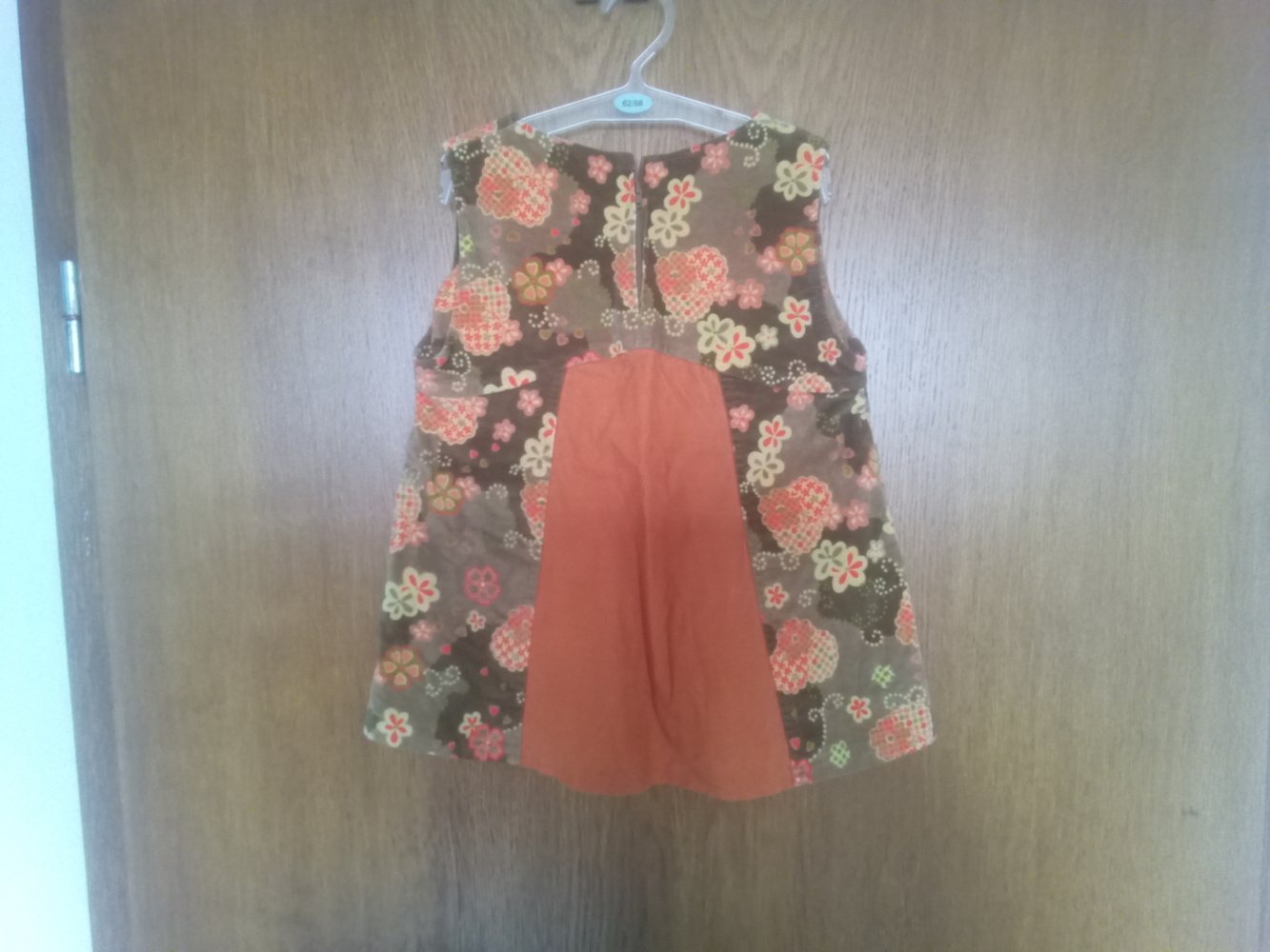 Oberteil handmade 104/110 orange Cord geblümt
