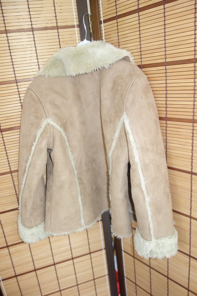 Jacke hellbraun Kunstfell 6-7 Jahre ZA Girls