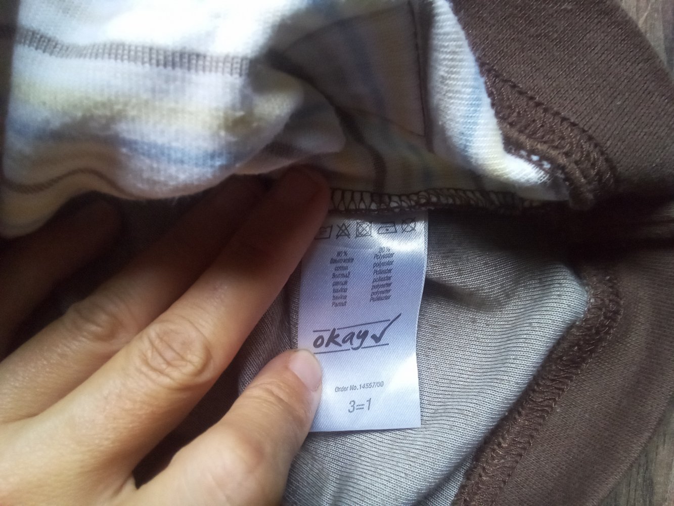 Pullunder braun gestreift Nicki kuschelig okay 68