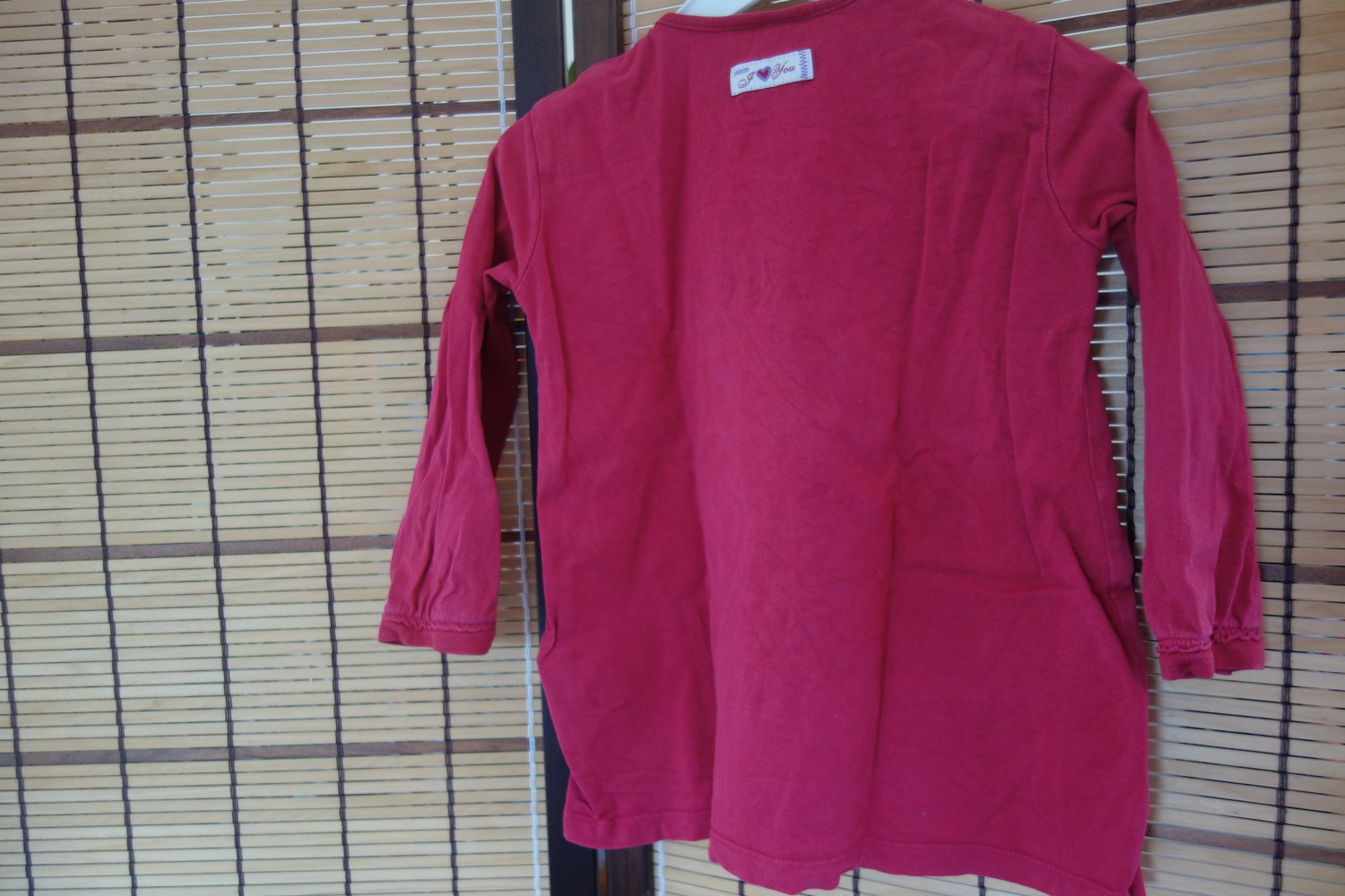 LA-Shirt pink sanetta love 98 glitzer 100% Baumwolle