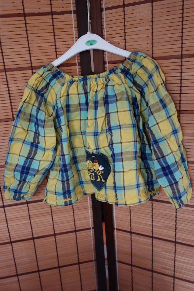 Tunika Handmade upcycling Biene Maja langarm 104 110