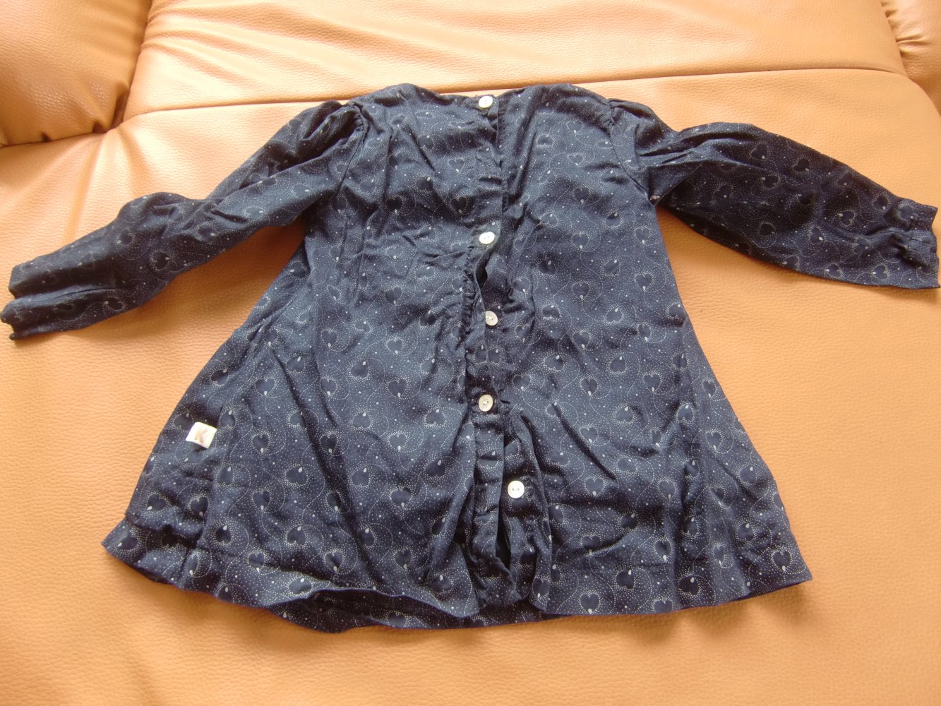 Set Tunika & Leggings Kanz 86 festlich dunkelblau Herzen 100% Baumwolle