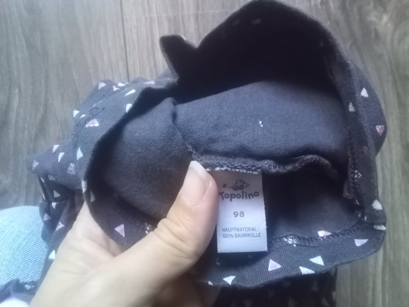 Jumpsuit grau topolino 98 gemustert Einteiler 100% Baumwolle