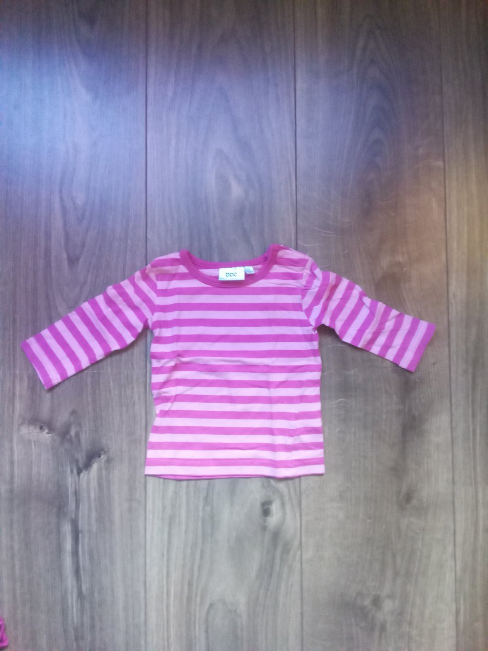 Set 2 LA-Shirts bpc pink 56/62 Giraffe 100% Baumwolle gestreift