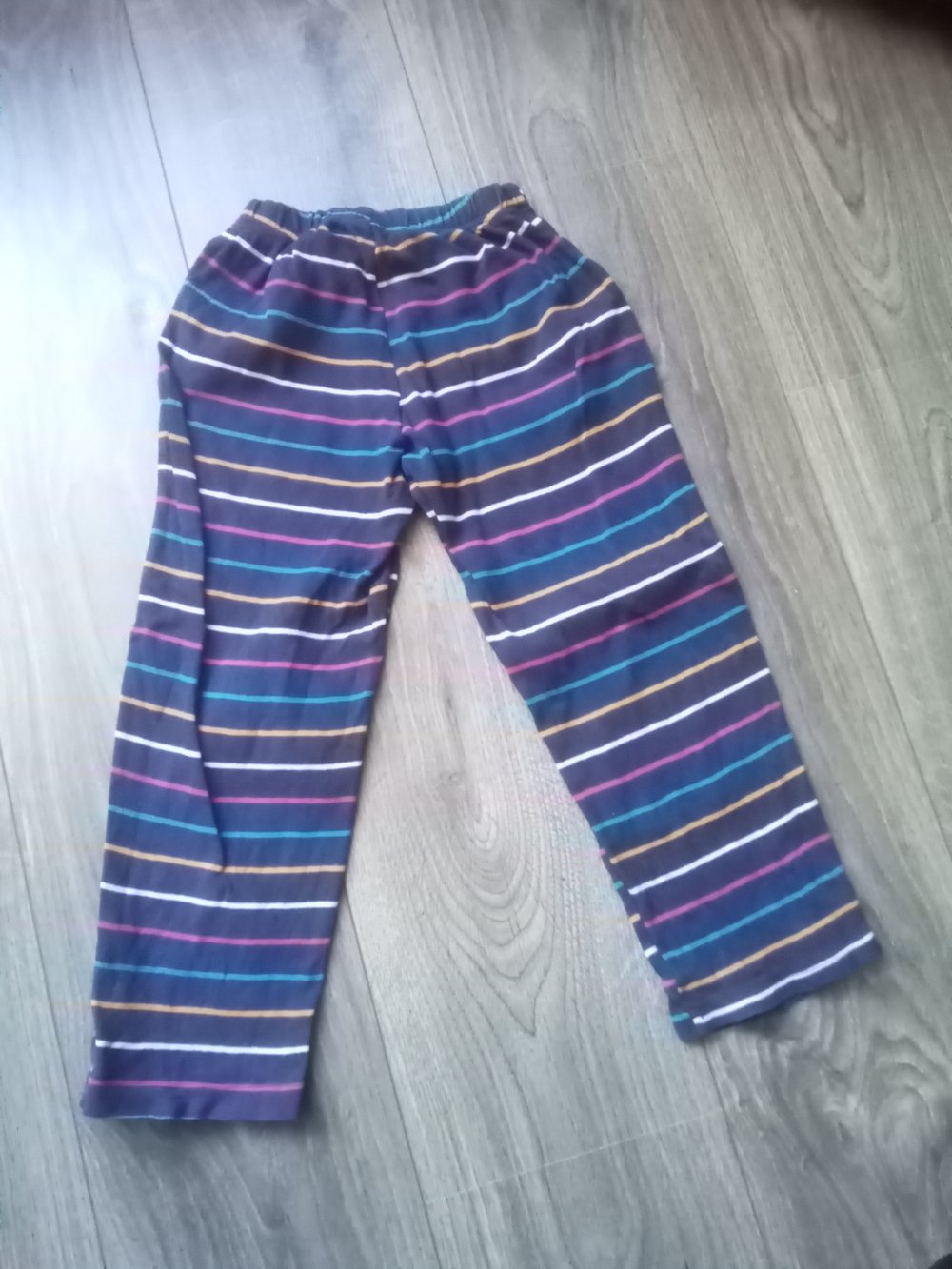 Schlafanzug zweiteilig H&M 110/116 dunkelblau Feuerwehr gestreift 100% Baumwolle