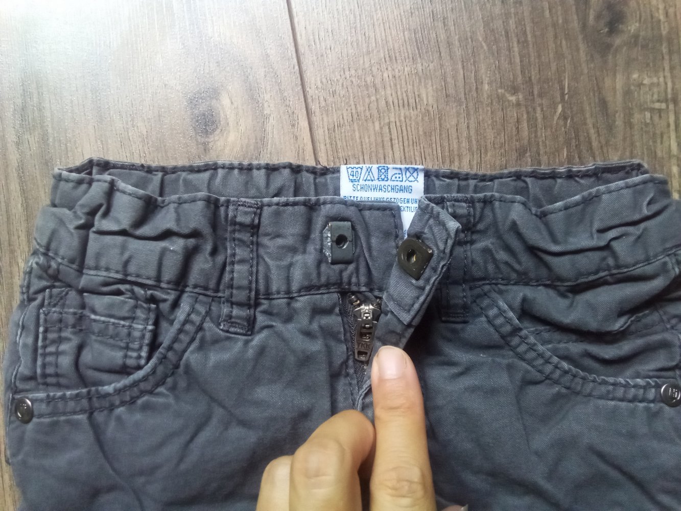 Cargohose 92 papagino grau 100% Baumwolle gefüttert