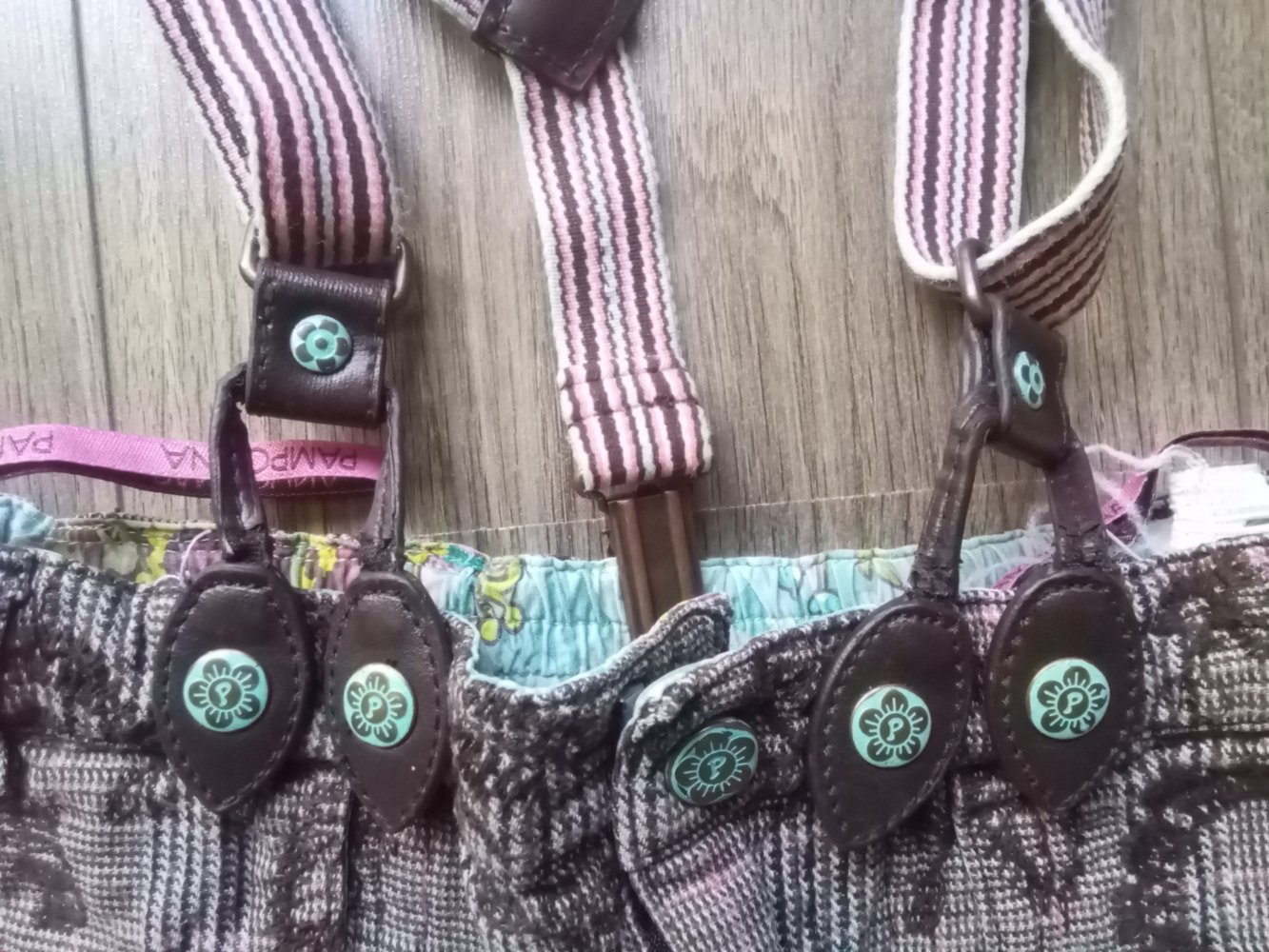 Dreiviertelhose pampolina 110 braun rock mit Hosenträgern