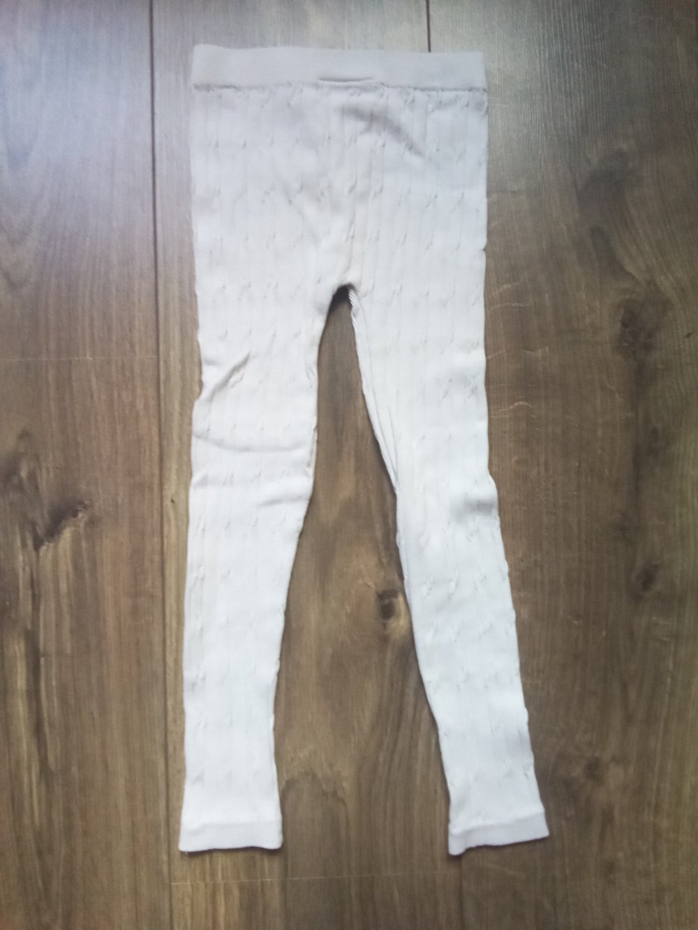 Strumpfhose ohne Fuß weiß Zopfmuster Kiki & koko 92/98