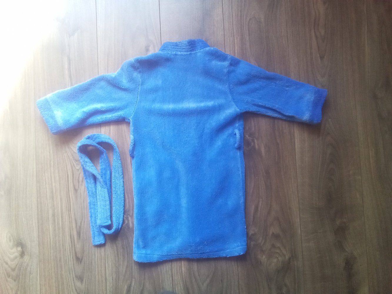 Flauschiger Bademantel blau alive 98/104 Pinguin Eisbär