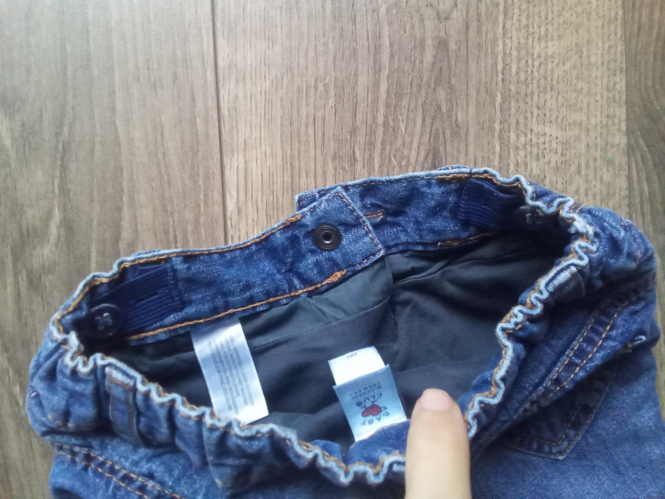 Jeans blau 80 babyclub gefüttert 100% Baumwolle unisex uni