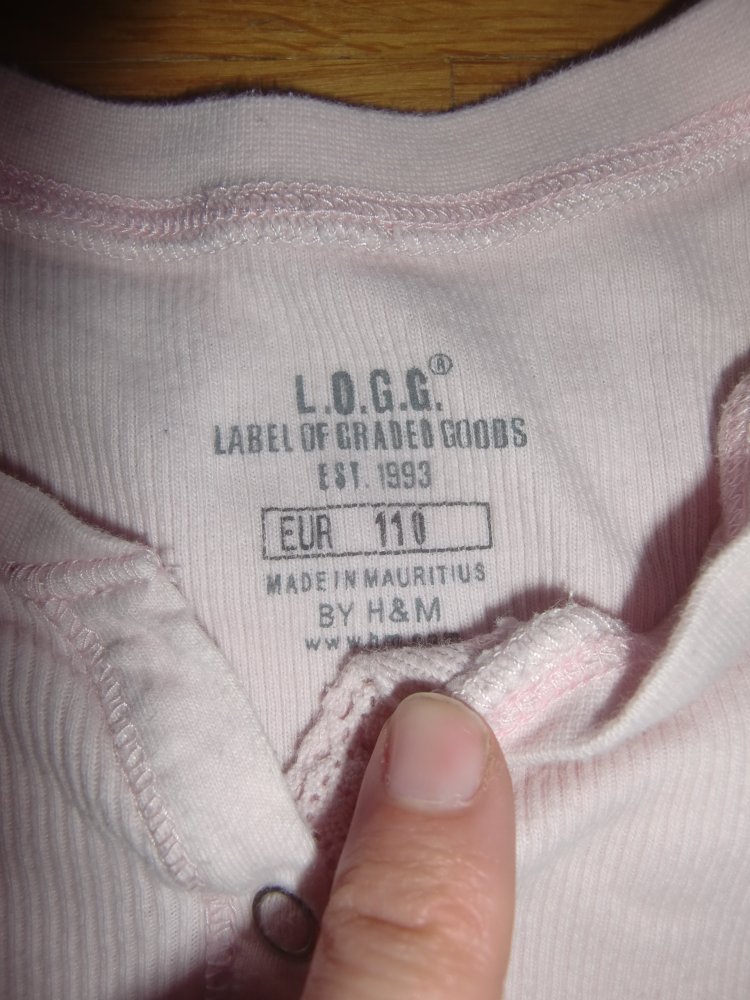 T-shirt L.O.G.G. rosa 110 gerippt uni basic