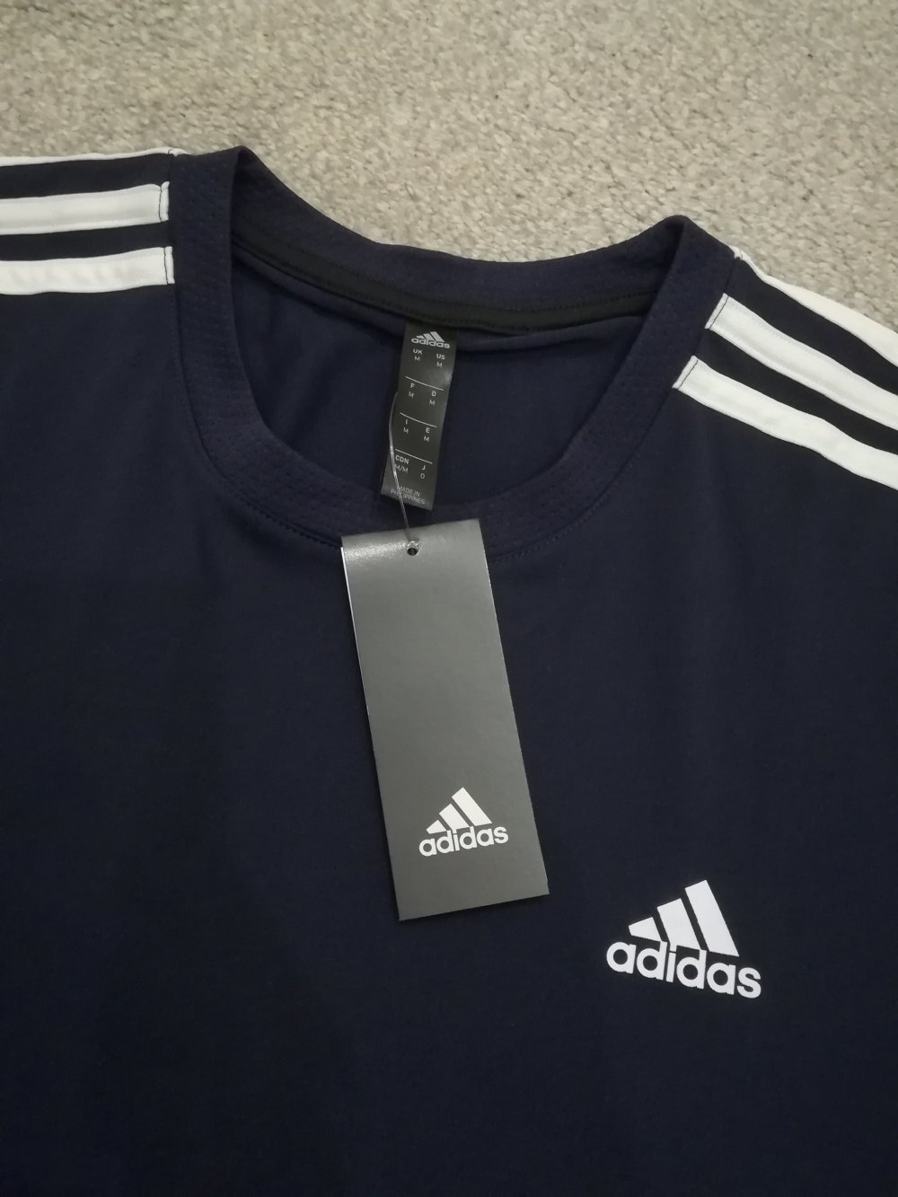 ADIDAS Shirt T-Shirt Sportshirt Trainingsshirt Größe M dunkelblau Herren