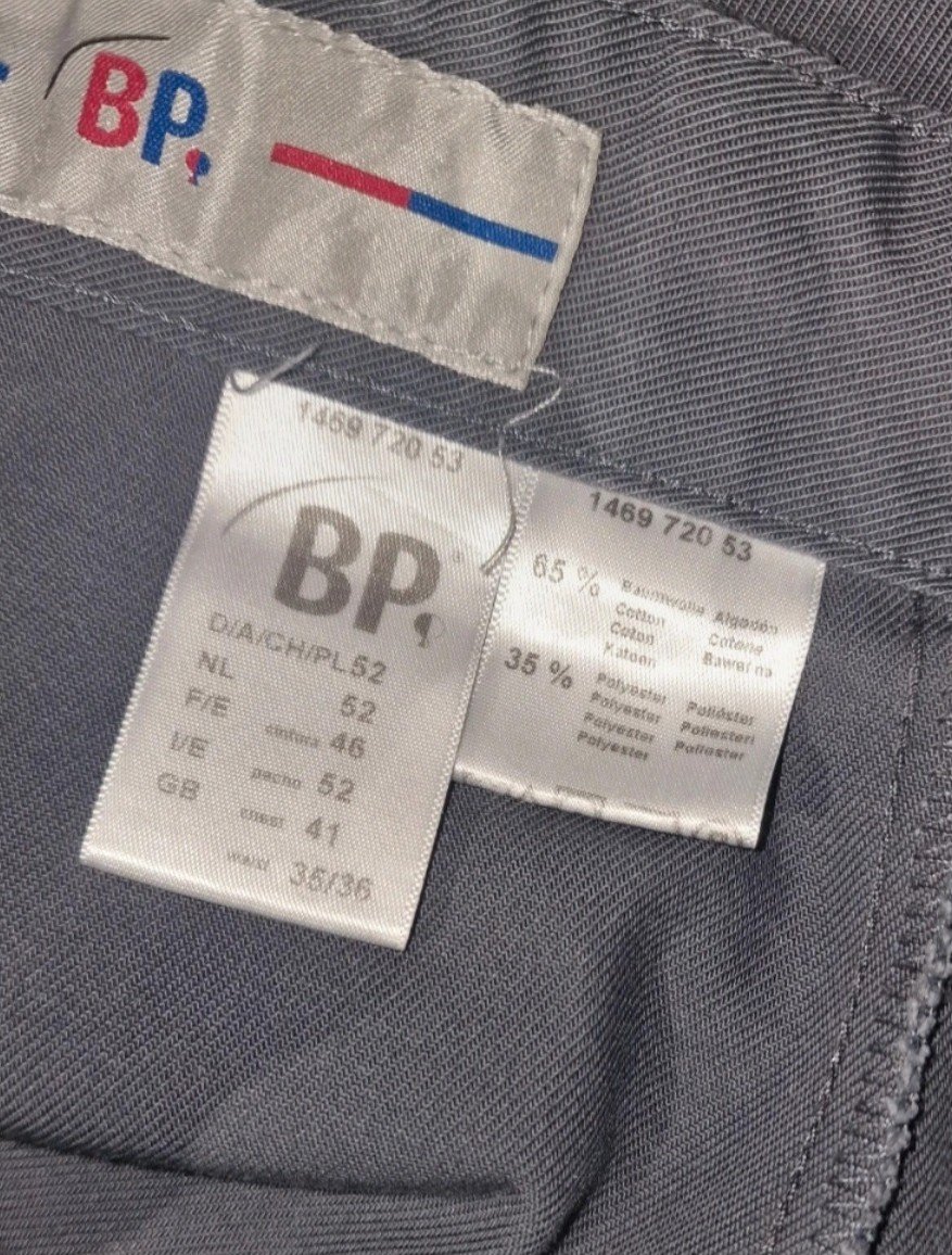 Graue BP Arbeitshose, BP Herrenhose, BP Arbeitskleidung Gr.52