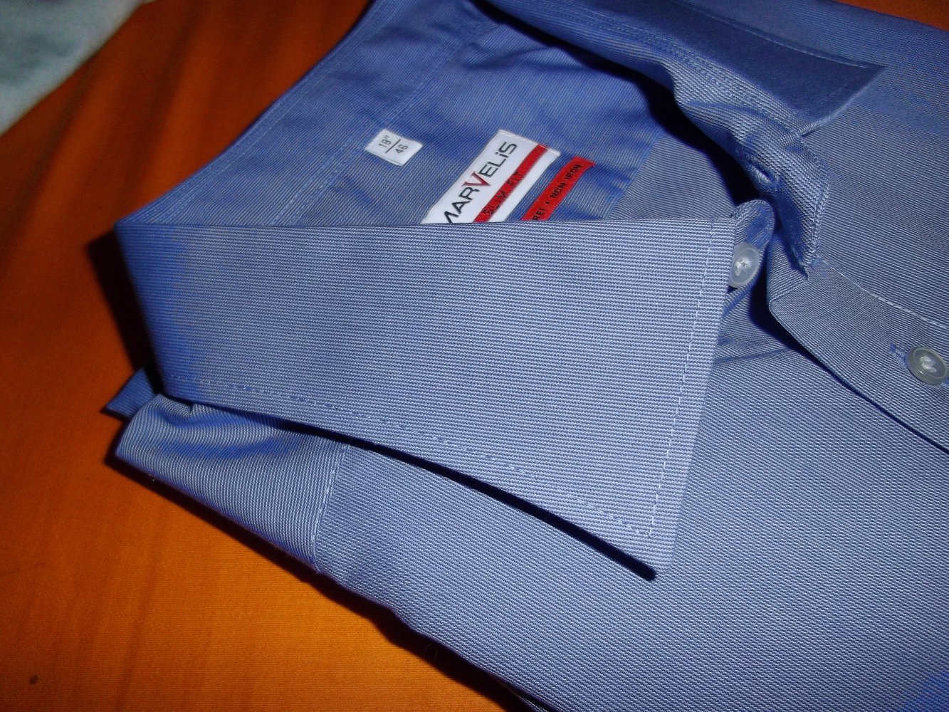 Marvelis by Olymp Slim Fit Nadel Streifen Hemd blau in Gr.XXL 46cm Kragenweite neu
