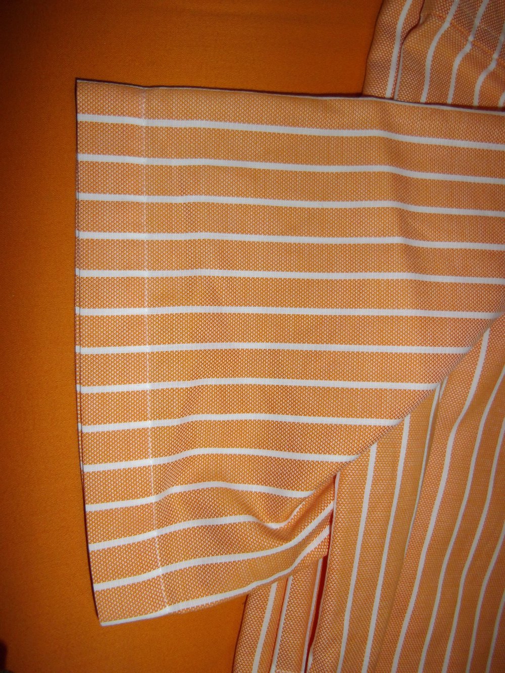 Art Sachs Streifen Hemd orange weiß gestreift in Gr.M 40cm Kragenweite