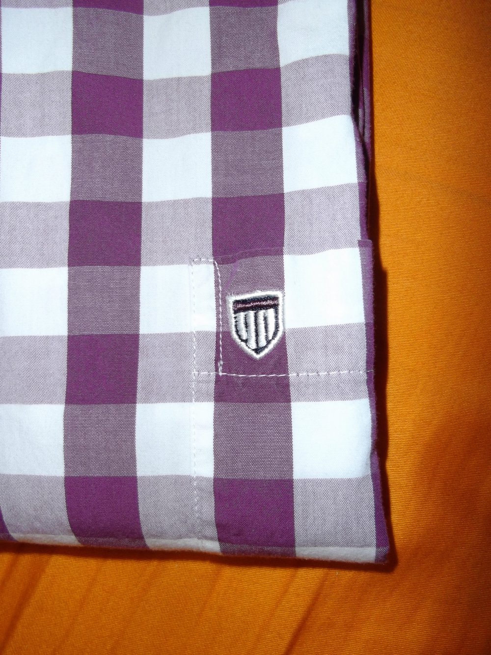 Basefield Großkaro Hemd lila weiß in Gr.XL 43-44cm Kragenweite