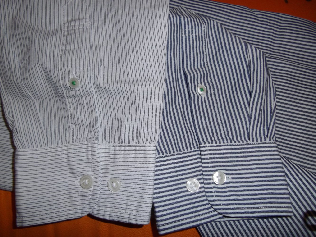 Tommy Hilfiger College Hemd blau weiß in 2 Varianten gestreift weißer Kragen in Gr.XL