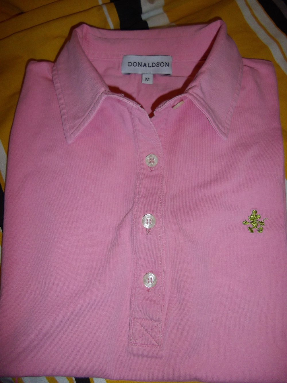Donaldson Pink Polo mit green Logo in Gr.M