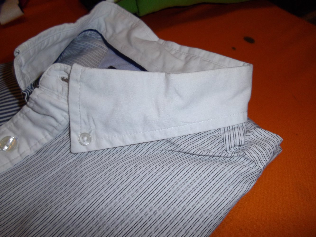 Tommy Hilfiger College Hemd blau weiß in 2 Varianten gestreift weißer Kragen in Gr.XL