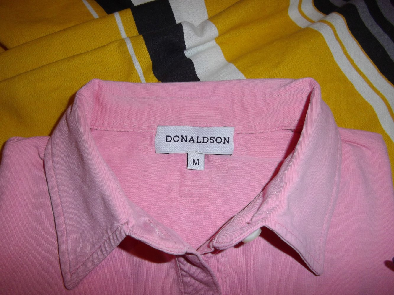 Donaldson Pink Polo mit green Logo in Gr.M