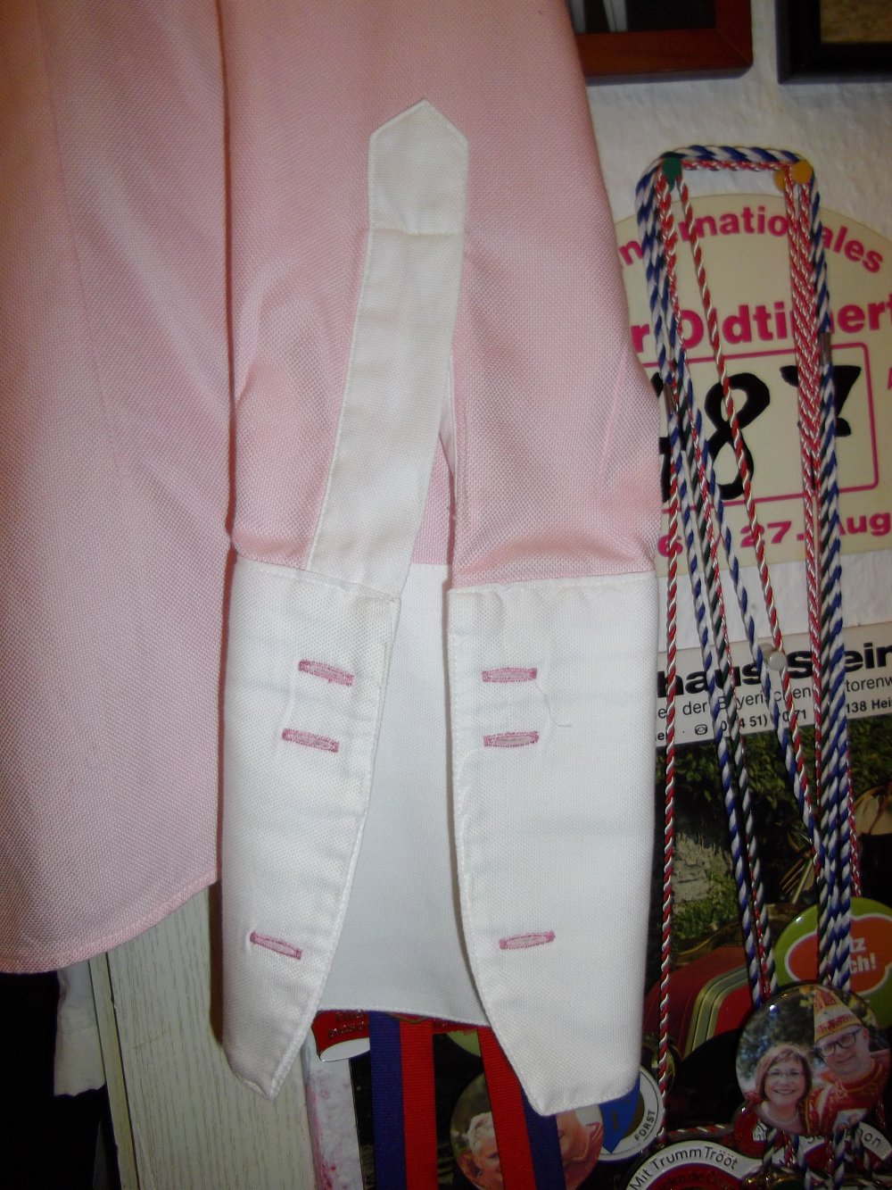 Thomas & Benno femme Kontrastkragen Sport Bluse rosa weiß marine Gr.38